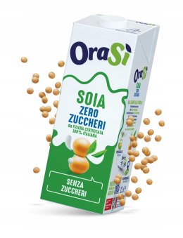 OraSi Soja 1L - włoski napój roślinny bez laktozy sojowy - ZERO cukru!, z witaminami i wapniem