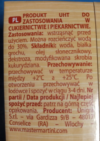Nabłyszczacz do pieczywa i ciast MASTER SHINE AV25AB 1L Nabłyszczacz do pieczywa i ciast MASTER SHINE AV25AB 1L