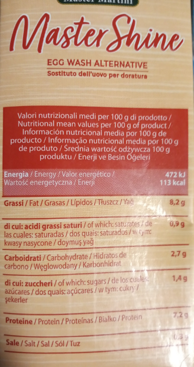 Nabłyszczacz do pieczywa i ciast MASTER SHINE AV25AB 1L Nabłyszczacz do pieczywa i ciast MASTER SHINE AV25AB 1L
