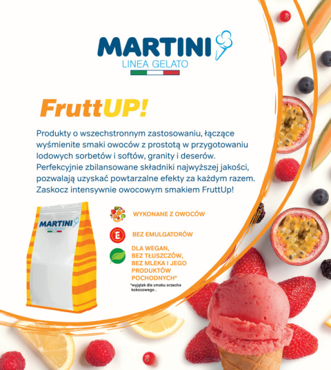 Kompletna naturalna baza do sorbetów cytryna FRUTTUP! AI70FI 1,35KG Kompletna naturalna baza do sorbetów cytryna FRUTTUP! AI70FI 1,35KG