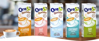 OraSi Barista Hazelnut 1L - napój z orzechów laskowych, doskonały do kawy.