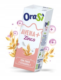 OraSi Oat + Cynk - włoski napój owsiany roślinny bez laktozy z cynkiem i witaminami 1L