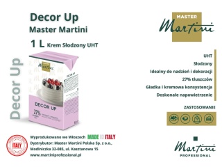 6 x 1L. Zestaw. DECOR UP Krem do ubijania UHT słodzony