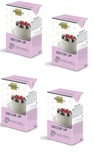 4x DECOR UP Krem do ubijania UHT słodzony 1L