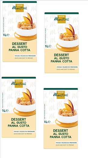 4x Szybki deser włoski Panna cotta Produkt do przygotowania deseru UHT 1L