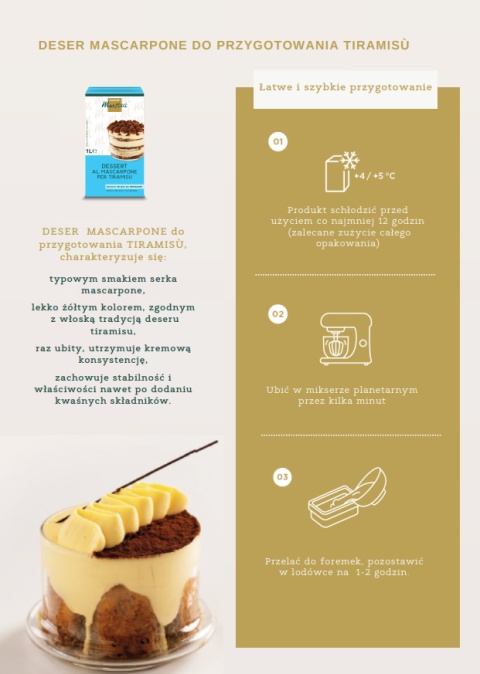 AV40IA DESSERT AL MASCARPONE PER TIRAMISU 1 LT X 12