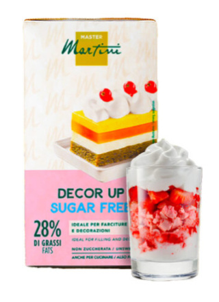 Decor UP bez cukru Krem do nadzień i dekoracji 1L Sugar Free