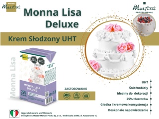 Krem UHT z cukrem do dekoracji śnieżnobiały MONNA LISA DELUXE 1L Chantilly