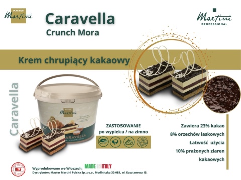 Chrupiący krem kakaowy Caravella Crunch Mora - do nadzień i smarowania Chrupiący krem kakaowy Caravella Crunch Mora - do nadzień i smarowania