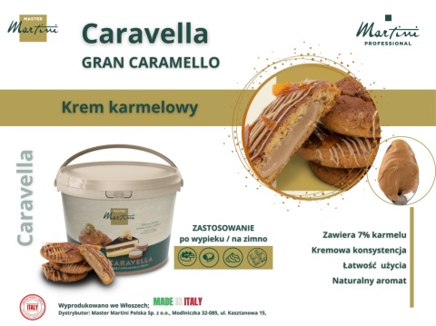 Krem karmelowy CARAVELLA GRAN CARAMELLO do nadzień i przekładania Po upieczeniu Krem karmelowy CARAVELLA GRAN CARAMELLO do nadzień i przekładania Po upieczeniu