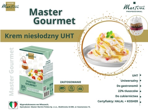MASTER GOURMET niesłodzony Krem do gotowania zup sosów 1L MASTER GOURMET niesłodzony Krem do gotowania zup sosów 1L