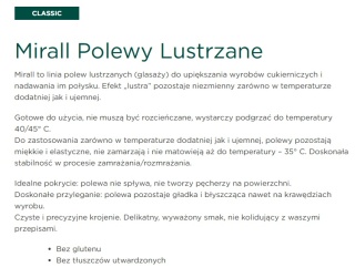 MIRALL NEUTRAL - Polewa lustrzana glasaż, przezroczysta o neutralnym smaku 3kg