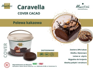 Polewa do ciast ciastek tortów kakaowa CARAVELLA COVER CACAO 5kg