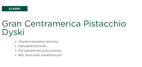 Polewa glazura pistacja zielona Gran Centramerica 1KG Polewa glazura pistacja zielona Gran Centramerica 1KG
